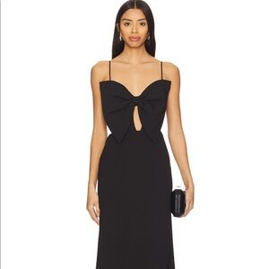 Bardot black cocktail bow dress